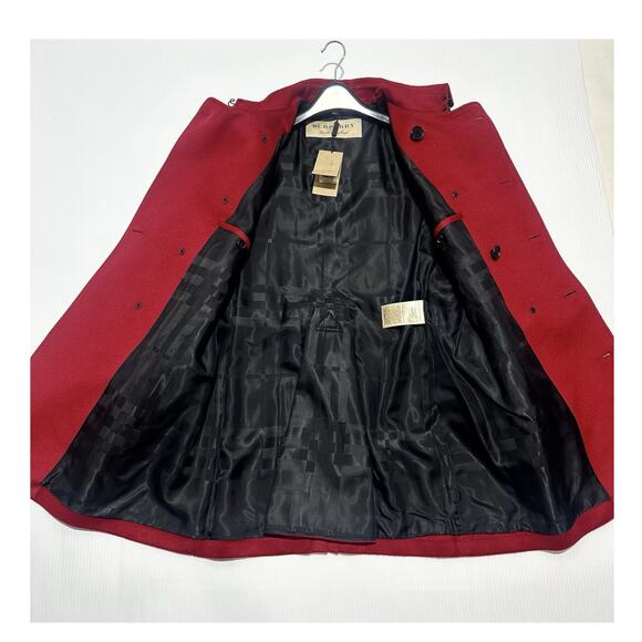 NWT Burberry The Kensington Men US 42 Mid Length Wool Cashmere Red Coat $3,890 - Picture 3 of 10